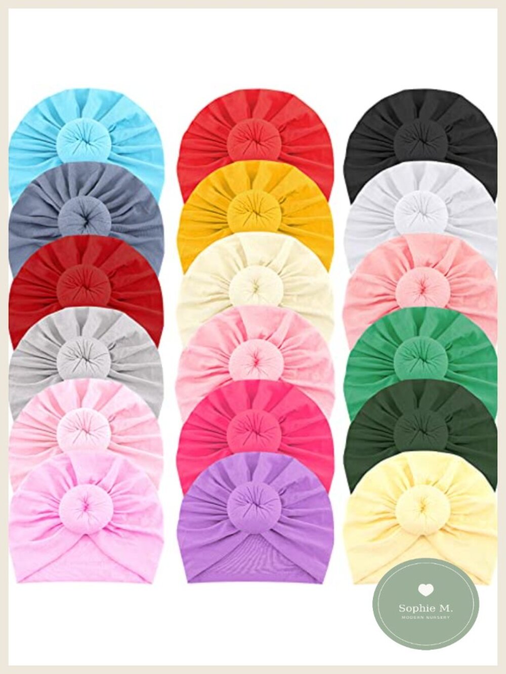 Baby Turban Hat Set 18 Pack Knot Headwrap Newborn Photography Prop